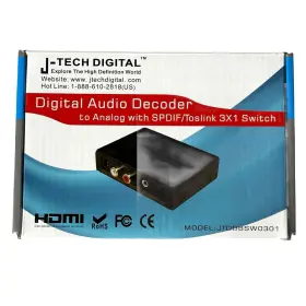 J-tech Digital Jtddbsw0301 J-tech Hdmi 2.0 18gbps Audio Extractor Downmix Decoder Jtech-exd2