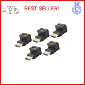 HVD-L-02-5PK JACOBSPARTS Hdmi Male Female Right Angle Adapter