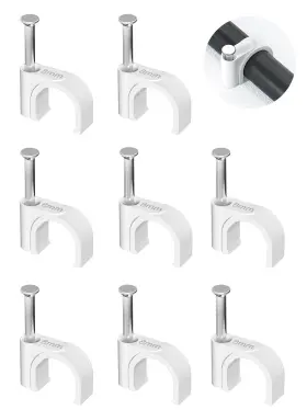ROUND-8MM-100P JADAOL Cable Clips Nail Ethernet