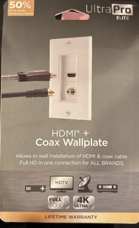 030878521710 JASCO Ultra Pro Elite Hdmi Coax Wallplate