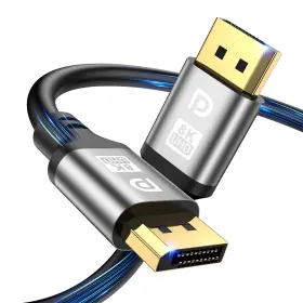 Jojobnj Dp-silver-fr-4.5m 16k Displayport Cable 15ft 2.1 Dp To Support 16k60hz 8k60hz 4k144