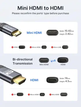 726084947733 JSAUX Mini Hdmi Cable Braided High #2