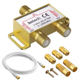JSP039 JUSTECH Tv Aerial Coax Splitter Coaxial Cable