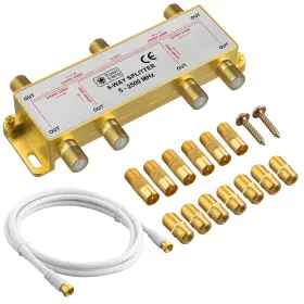 VC649 JUSTECH Coaxial Cable Splitter Tv Aerial Coax Moca