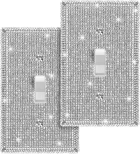445004316307 JUTOM Bling Light Switch Cover Shiny Rhinestones