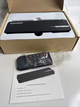 Kanaan 4d9mf 4x2 Hdmi Matrix Switch 4k 60hz 4 Hdr 18gbps Arc/optical 5.1ch