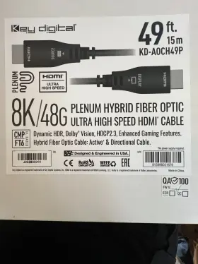 KD-AOCH49P KEY DIGITAL Plenum Optical Hdmi Cable