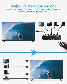 Mosoy KOOPMAN-TECH Hdr Hdmi Switch Ports Switcher Selector Ir #3