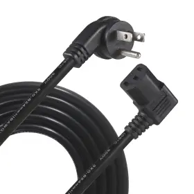 Kuncan Hu-xi-146 Universal Computer Power Cord - 6ft / 1.8m Nema 5-15p Flat Black