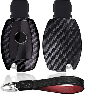 QTT226-US KWAKS Car Carbon Fiber Key Fob Cover Mercedes