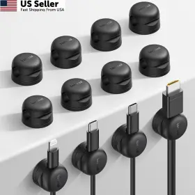 Lamicall Strk06-12 12pack Rotatable Cord Organizer - Classic Black