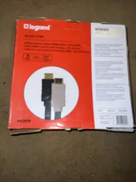 ACAA15-BK LEGRAND Copper Hdmi Cable Ultrahd Hdr Arc Wall