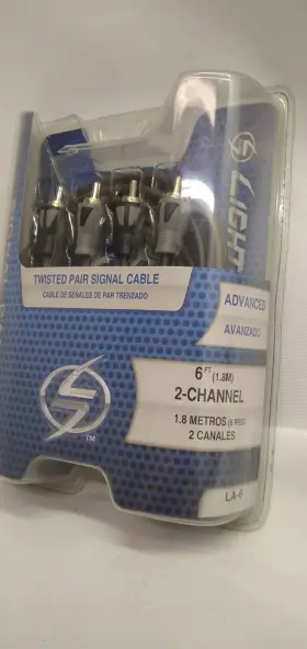 LA-6 LIGHTNING AUDIO Twisted Signal Cable Meters Rca Tf #2