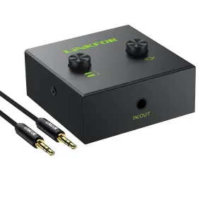 ULK070 LINKFOR Stereo Audio Switcher Ab Splitter Mute Power