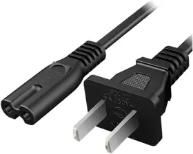 2PRONG-20FT LORDTRONICS Ac Power Cord Prong Plug Figure