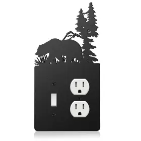 OE-LOTHEE-0581 LOTHEE Bear Switch Cover Moose Tree Mountain