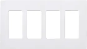 CW-4-WH-12 LUTRON Claro Light Switch Cover Plate Gang Pack
