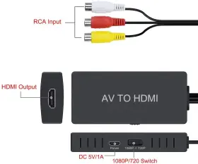750076279540 LVY Rca Hdmi Converter Adapter Cvbs Video Audio #3