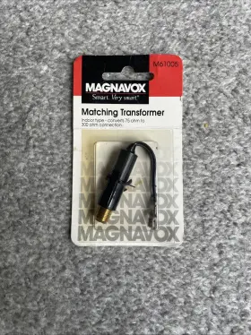 Magnavox M61005 Matching Transformer 75 Ohm To 300 Connector Indoor Type