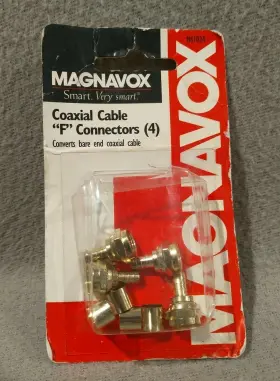 Magnavox M61129 M61024 Coaxial Cable Inch F Connectors 4 - Factory Sealed Magnavox M61129 M61024 Coaxial Cable Inch F Connectors 4 - Factory Sealed