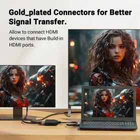 744337720193 MARMOIN Hdmi Cable Splitter Adapter Male Dual #2