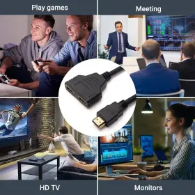 744337720193 MARMOIN Hdmi Cable Splitter Adapter Male Dual #3