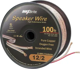 122C-100SP MAXBRITE High Performance Gauge Speaker Wire Spool