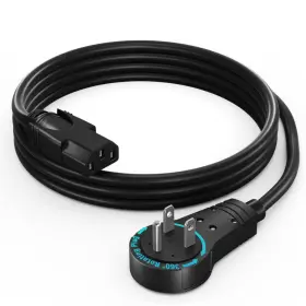 4335207386 MAXIMM Monitor Power Cord Flat Plug Rotating Feet