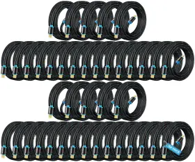 Maximm 842113152746 Hdmi Cable 4k Ultra Hd 12 Foot 50 Pack Nylon Braided 2.0