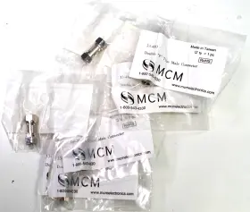 33-480 DUAL Male Inline Coupler Screw Connector Coax Coaxial
