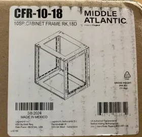 CFR-10-18 MIDDLE ATLANTIC PRODUCTS Cabinet Frame Rack Space
