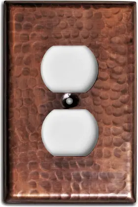17018 MONARCH ABODE Single Switch Copper Hammered Gang Pure