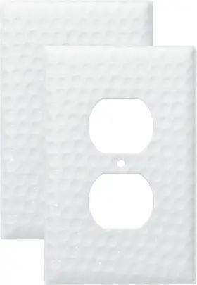 19018 MONARCH ABODE Duplex Wall Plate Hammered Gang Classic