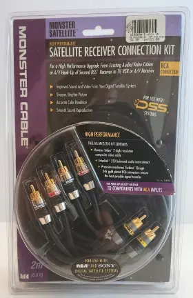 050644145315 MONSTER Cable Satellite Receiver Connection Rca