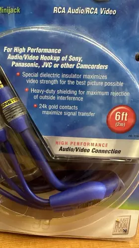 050644281273 MONSTER Cable Camcorder Tv Vcr Audio Video Mini #2