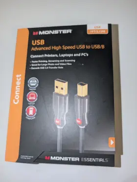 050644683893 MONSTER Advanced High Usb Cable Printers Laptops