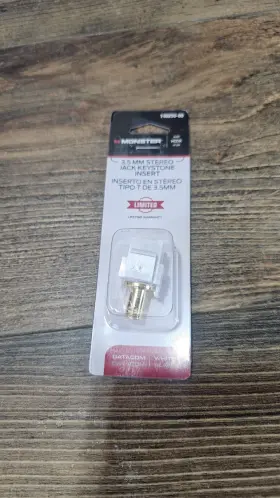 Monster 140259-00 3.5 Mm Stereo Jack Keystone Insert Lot Of 3 Packs