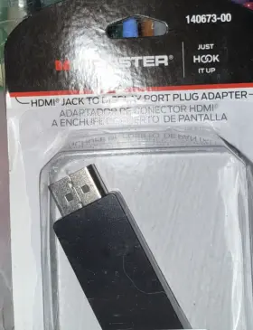 140673-00 MONSTER Hdmi Jack Display Port Plug Adapter