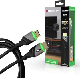 MHV1-1026-GRN MONSTER High Hdr Hdmi Cable Led Light Gaming
