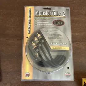 Monster Mv3cu-2m Monstervideo 3 Component Video Cable 2m 6.6ft Gold Plated Shielded