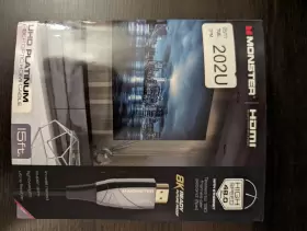 WHV1-1010-BLK MONSTER Uhd Platinum Fiber Optic Hdmi Cable Fps #2