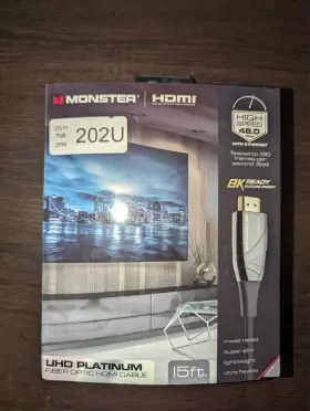 WHV1-1010-BLK MONSTER Uhd Platinum Fiber Optic Hdmi Cable Fps