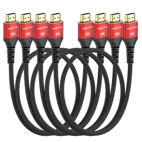 Mosimli Mo1hdmi024 8k Hdmi Cables 3ft 4-pack High Speed 48gbps 2.1 Cord For Neat Support