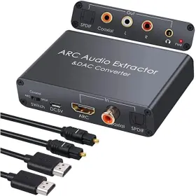 Nakvmn Xd-009 Converter Hdtv-compatible Audio Adapter Dac Arc L/r Coaxial Spdif Jack Extrac Nakvmn Xd-009 Converter Hdtv-compatible Audio Adapter Dac Arc L/r Coaxial Spdif Jack Extrac