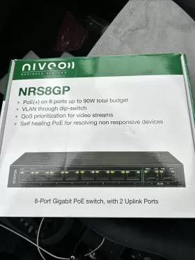NRS8GP NIVEO Gigabit Poe Switch Uplink Ports NRS8GP NIVEO Gigabit Poe Switch Uplink Ports