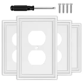 PLATES-007 OKAYZIP Outlet Covers Wall Natural Duplex Pack