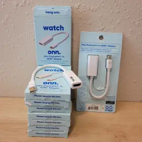 Onn 100010135 9 Units - Mini Displayport To Hdmi Adapter For Tv Projector Or Monitor