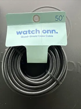 2128A ONN Quad Shield Coax Cable Watch Antennas Wall