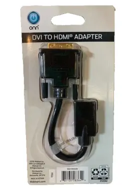 ONA19AV028V ONN Dvi Hdmi Adapter Devices Tv Projector Monitor