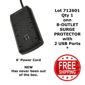 ONA19H0036 ONN Surge Protector Usb Ports Nos